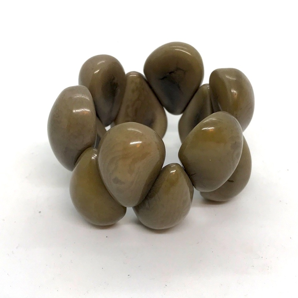 Chunky Elasticized Tagua Nut Bracelet